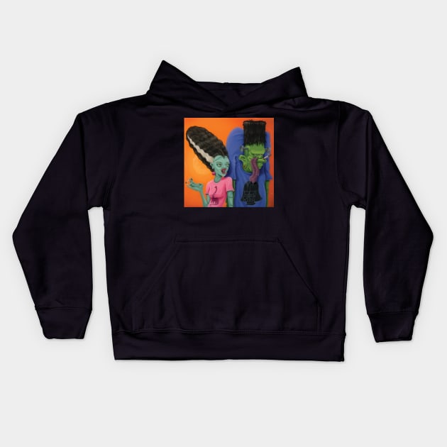 Frankie and Annette Kids Hoodie by artwork-a-go-go